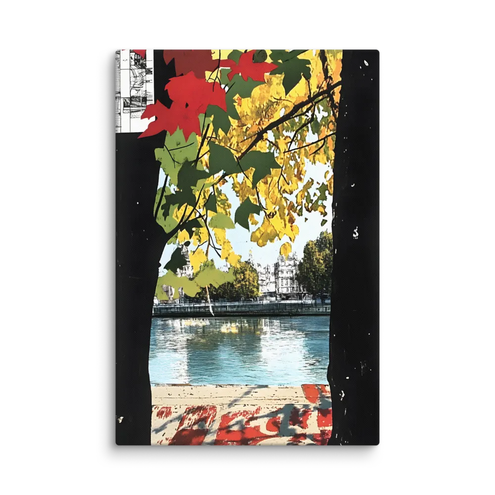Autumn Cityscape Collage 
 Canvas | 18″x 26″
