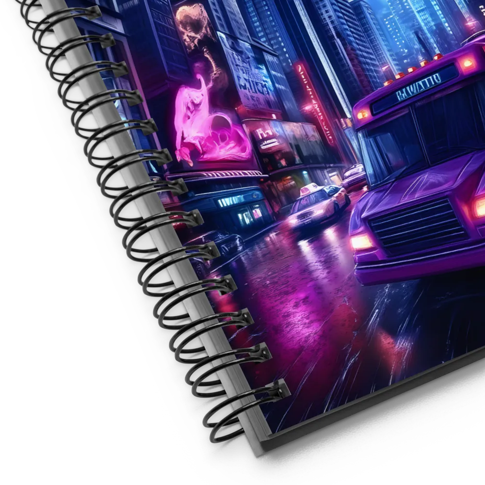 Neon Storm City 
 Spiral Notebook | 140 pages