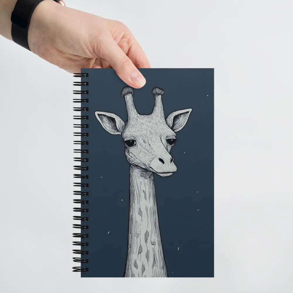 Ink-drawn Giraffe 
 Spiral Notebook | 140 pages