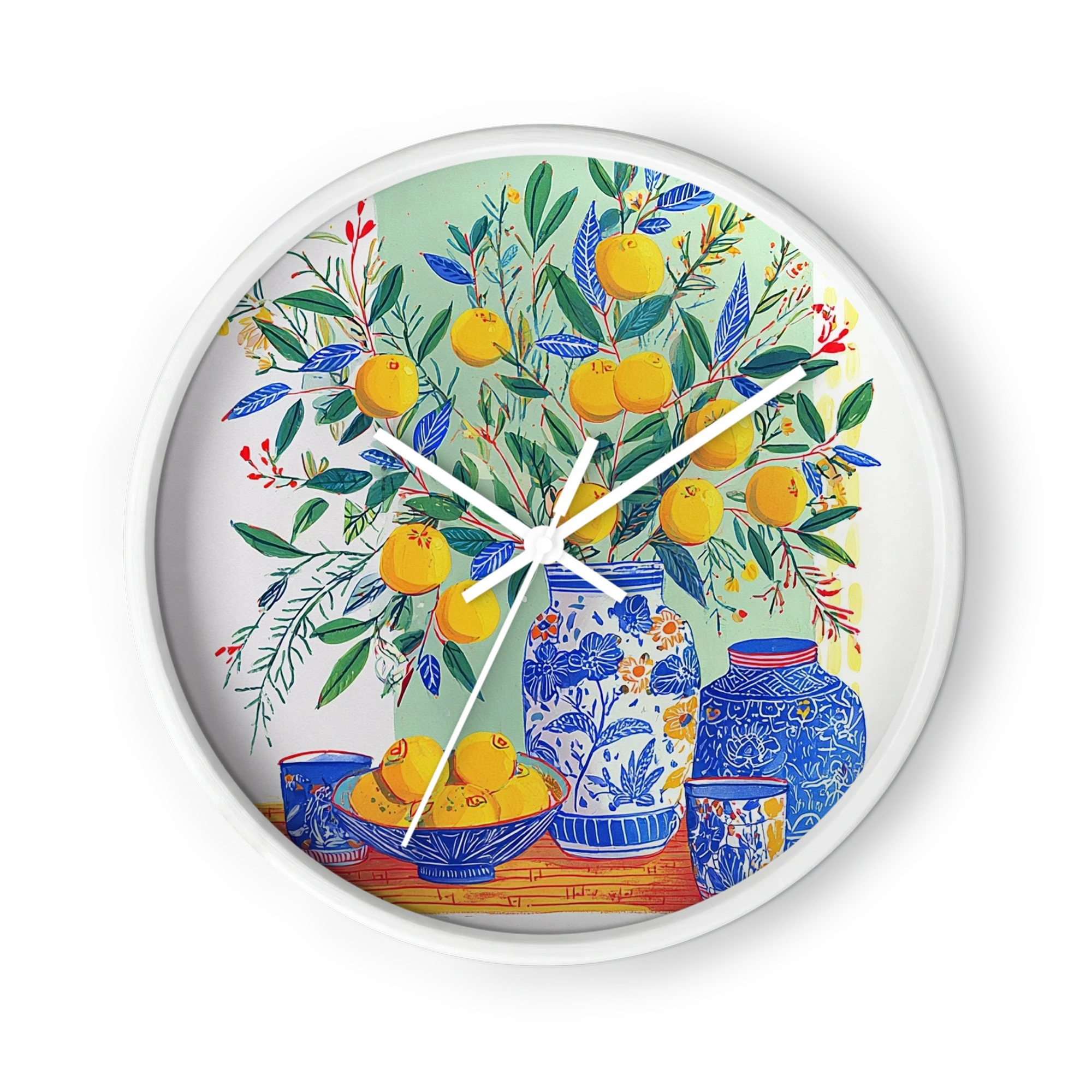 Citrus and Cobalt Vases