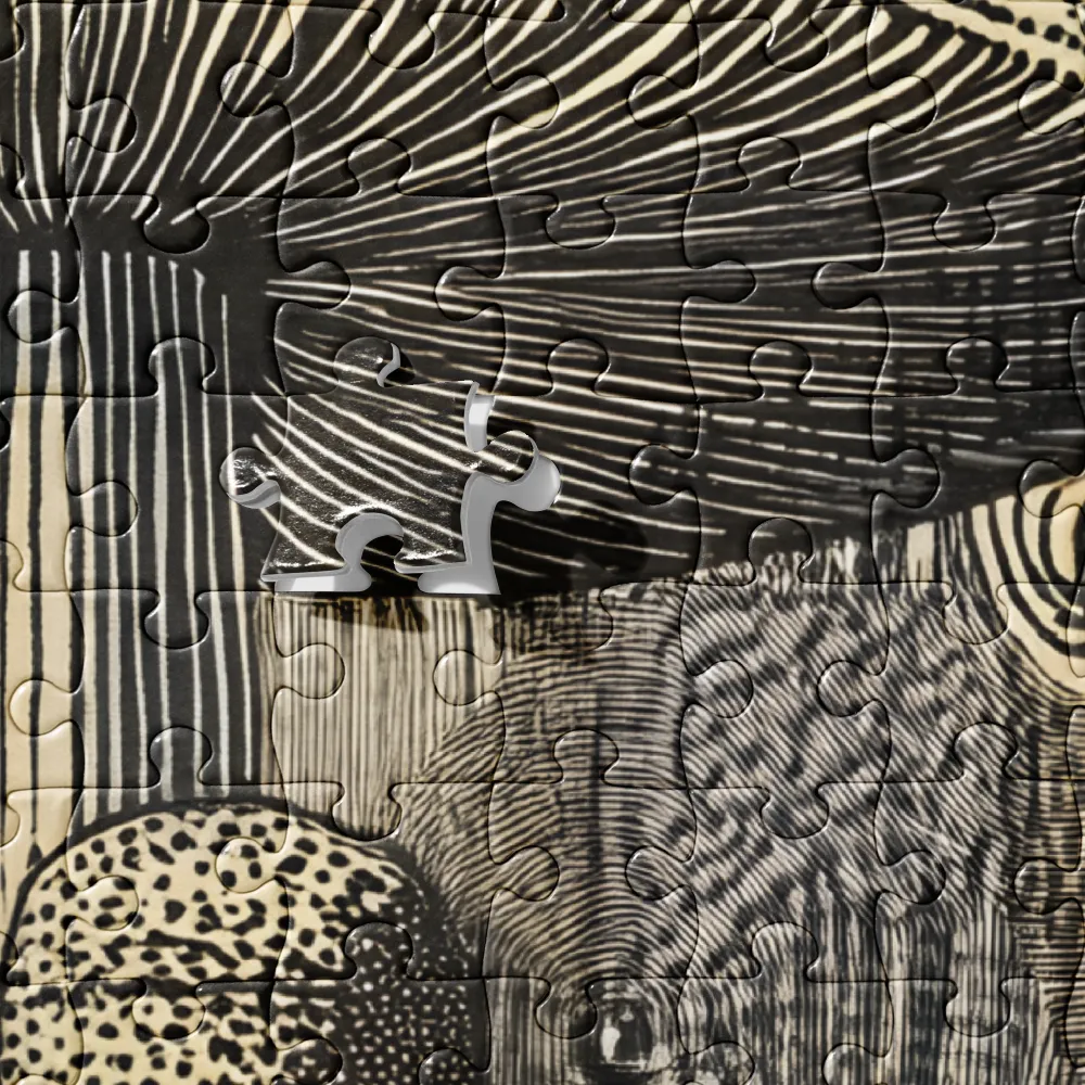 Child Under Giant Mushroom 
 Jigsaw Puzzle