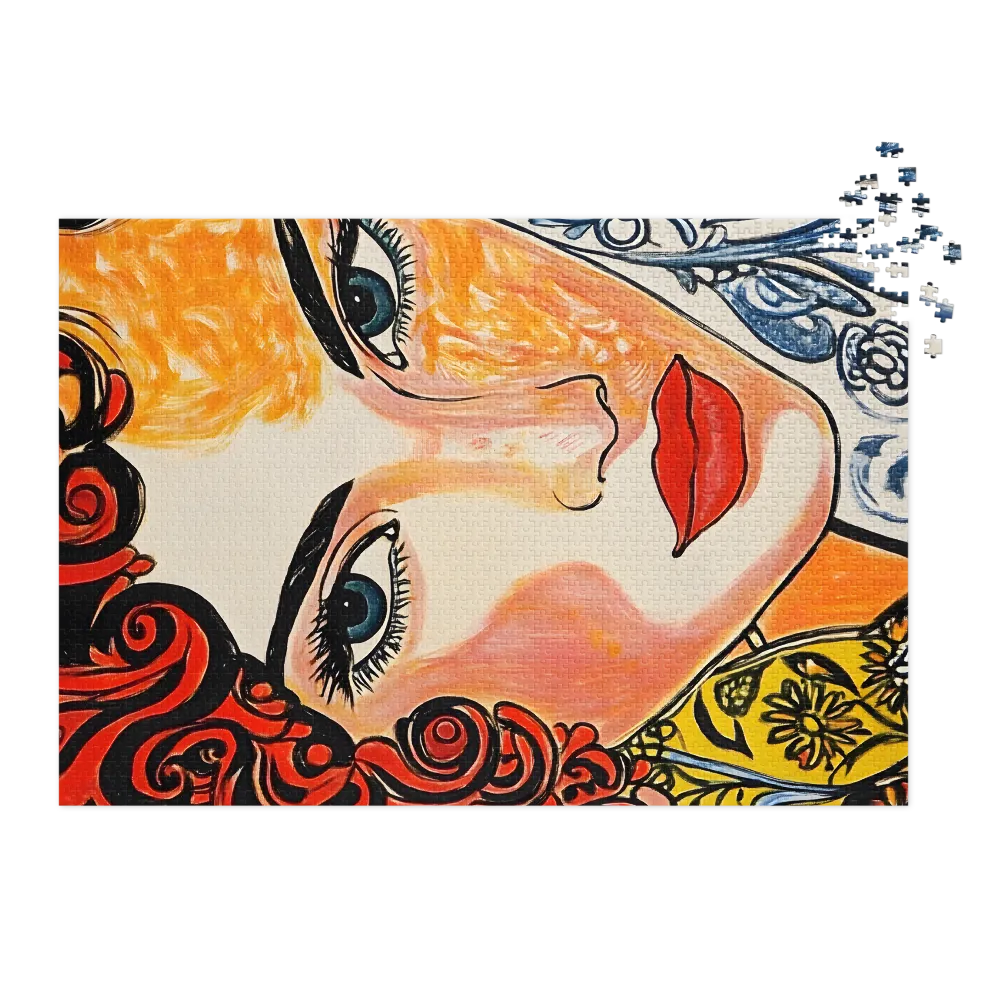 Portrait of a Woman with Red Curls | Jigsaw Puzzle (252/520 pieces)