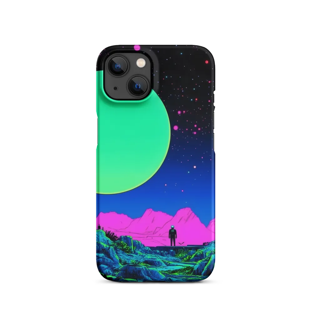 Surreal Landscape with Neon Moon | Phone Case