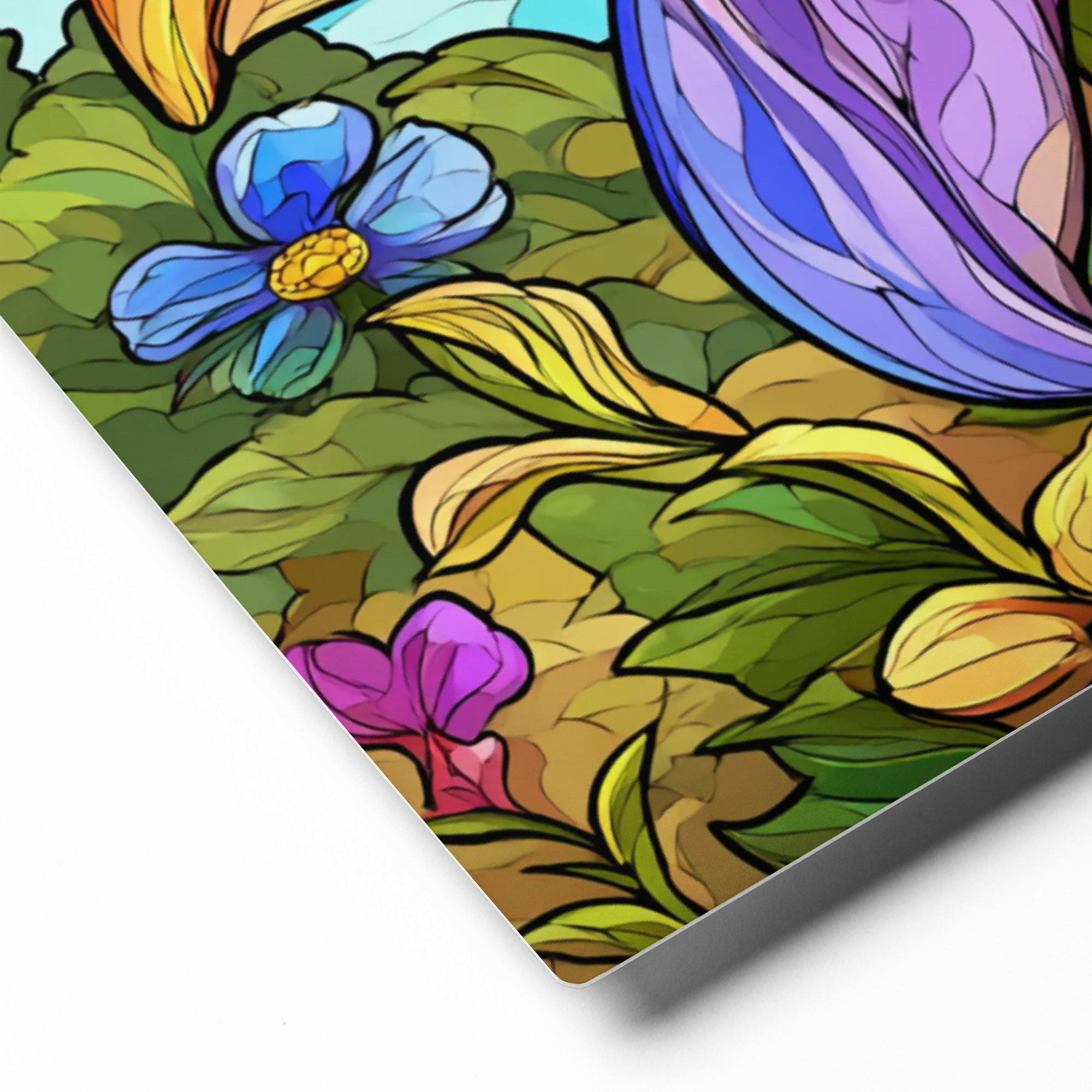 Whirling Garden Colors 
 Canvas with Black Frame