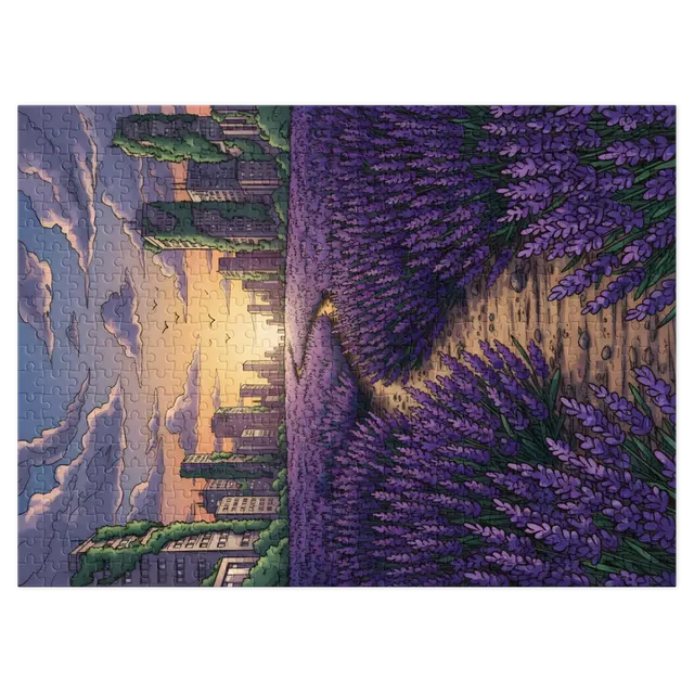 Lavender Path at Dusk | Jigsaw Puzzles