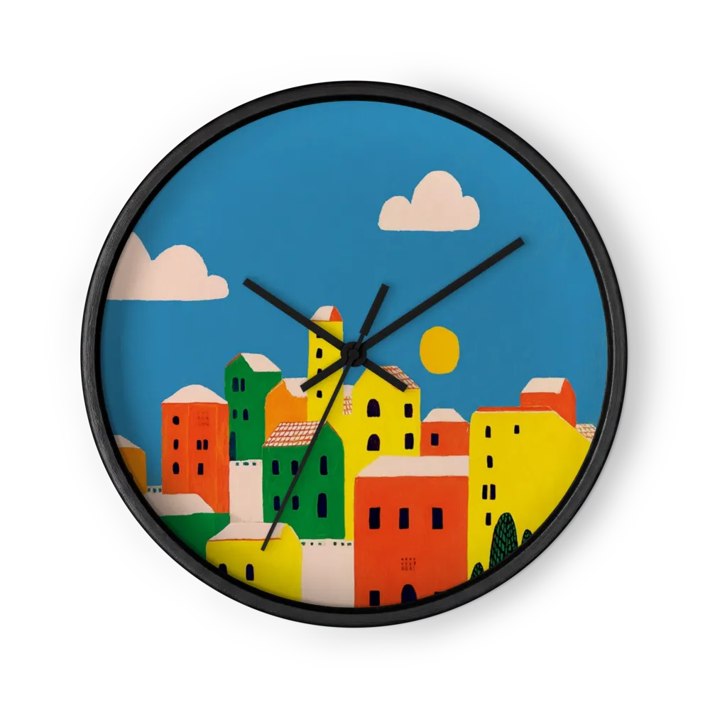 Sunlit Village | Wall Clock