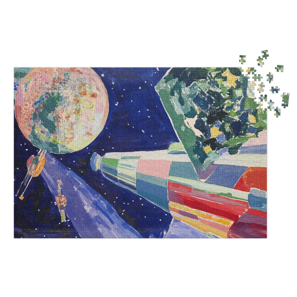 Abstract Futuristic Space Scene