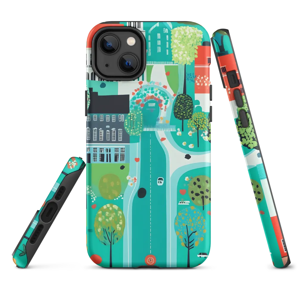 Whimsical Cityscape Illustration | Phone Case