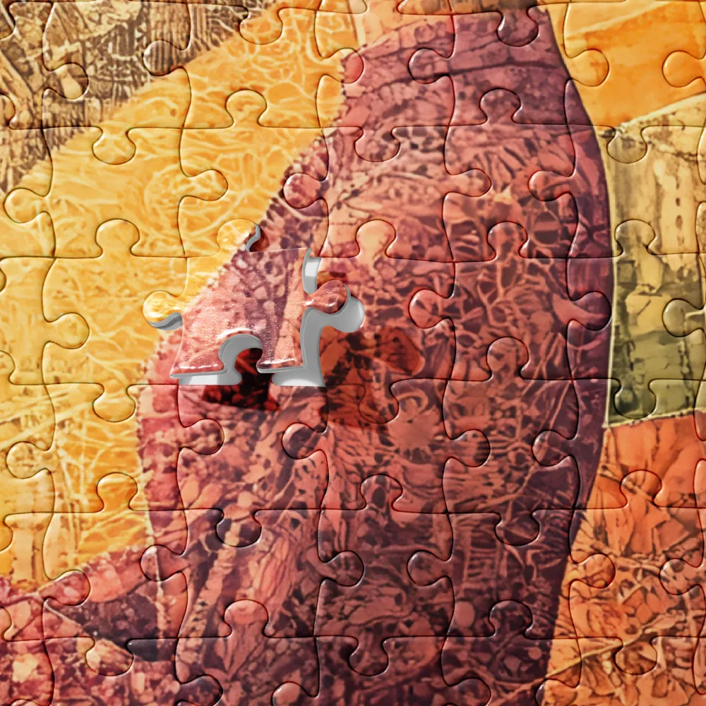 Contemplative Patchwork Profile 
 Jigsaw Puzzle