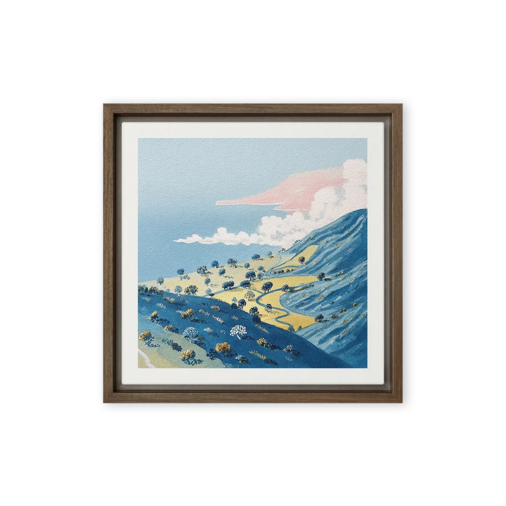 Pastel Hillside at Dusk | Art Print