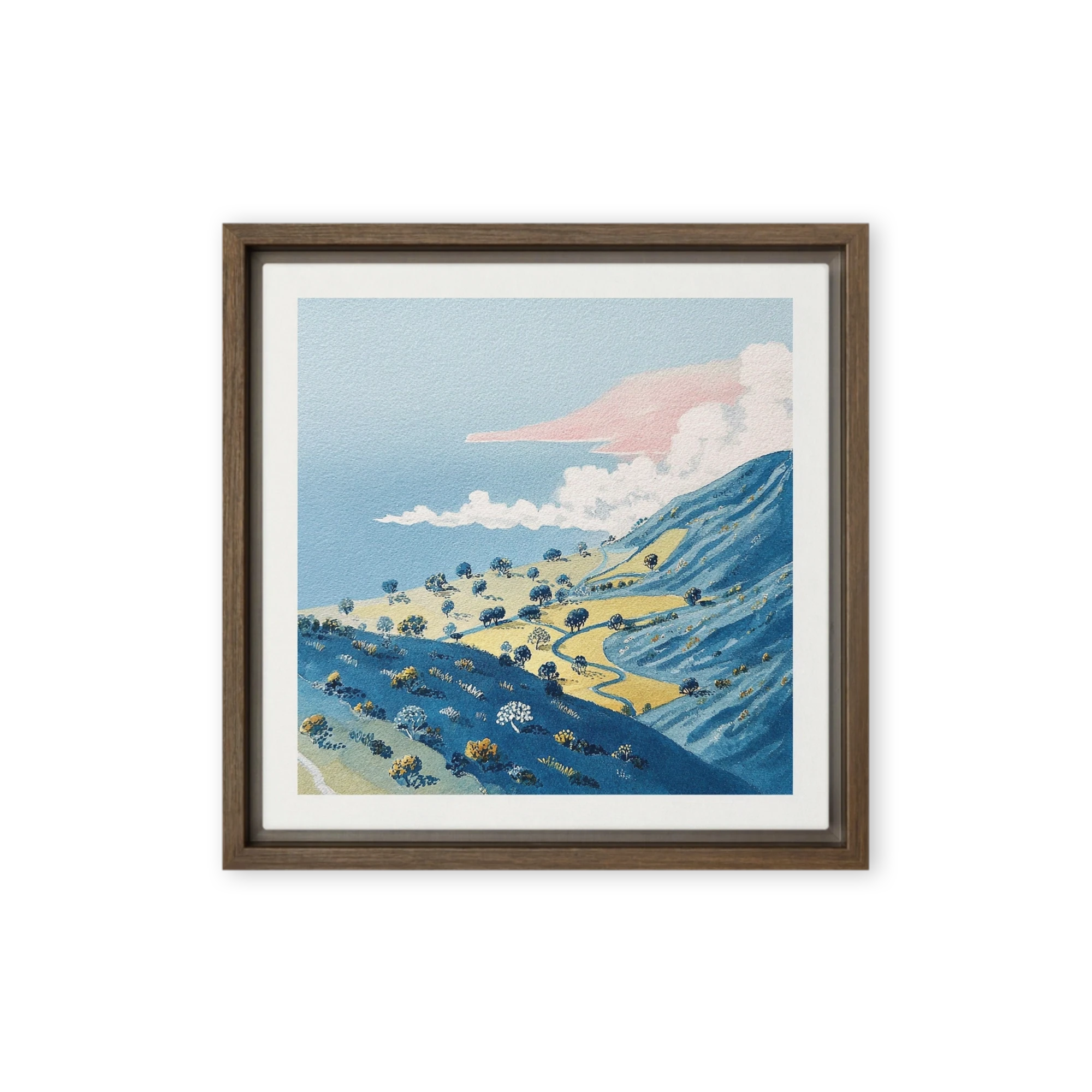 Pastel Hillside at Dusk | Art Print