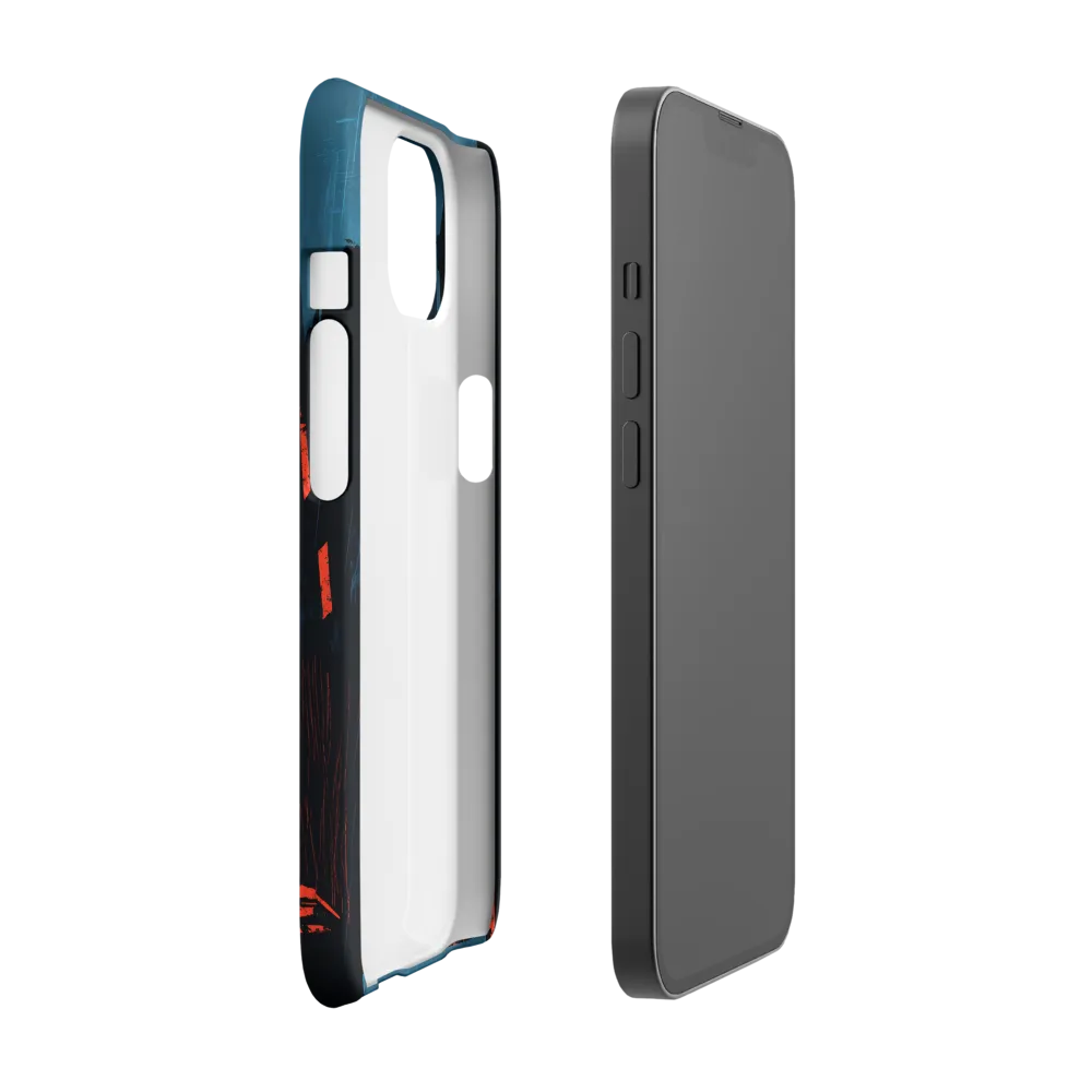 Dramatic Cityscape in Red and Blue