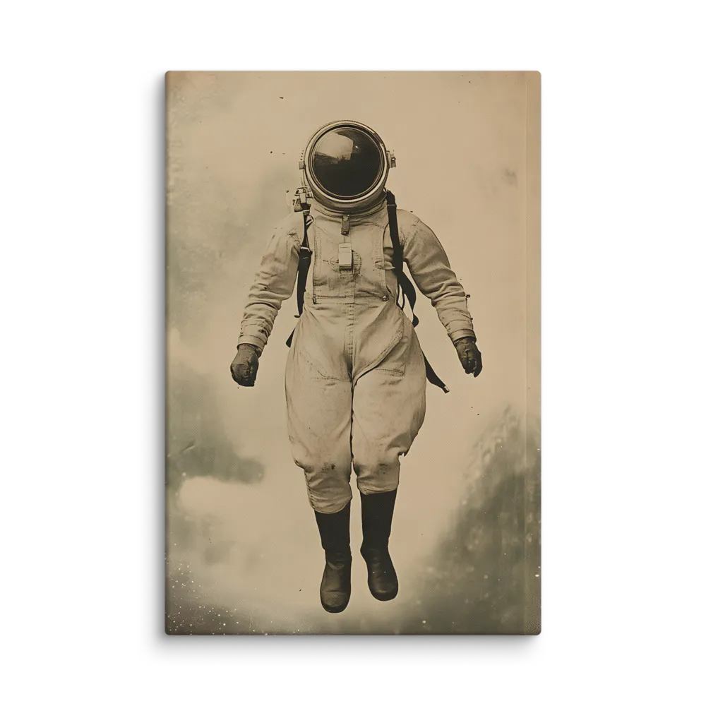 Astronaut's Sepia Drift 
 Canvas | 32″x 48″