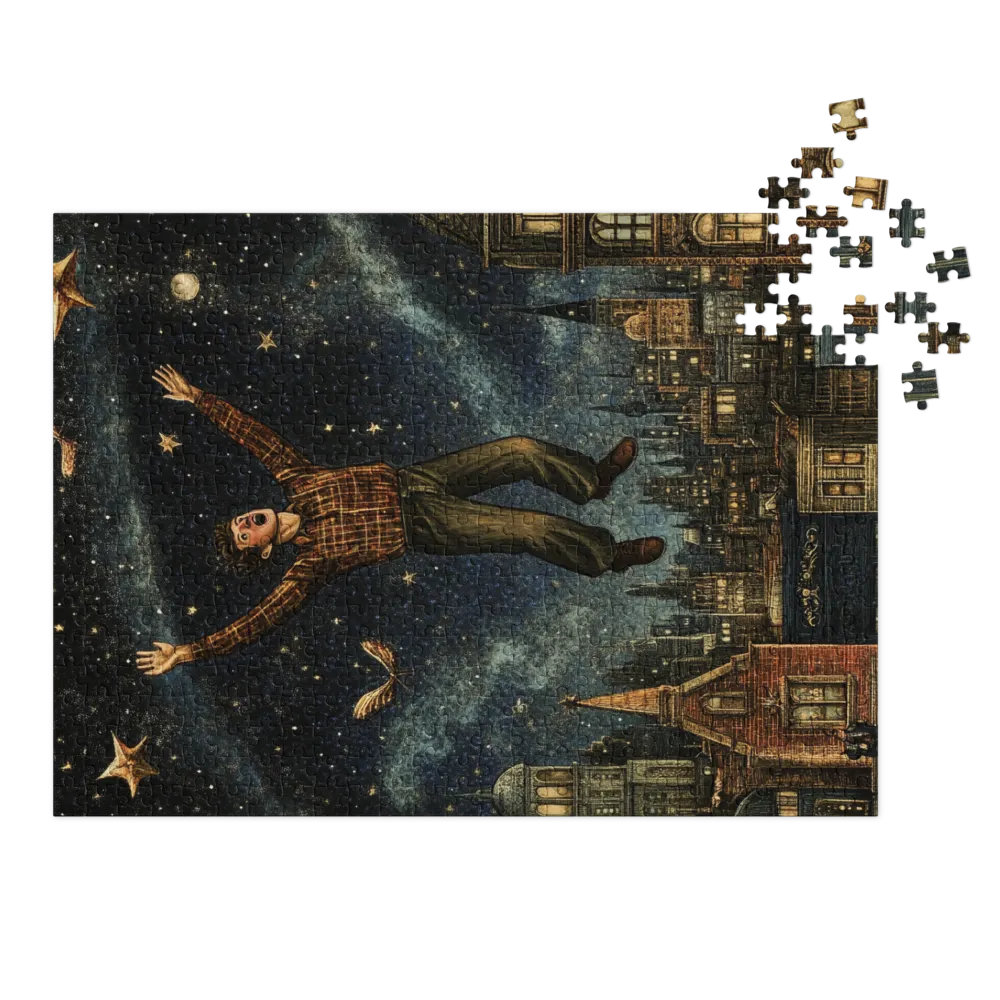 Surreal Man Among Stars