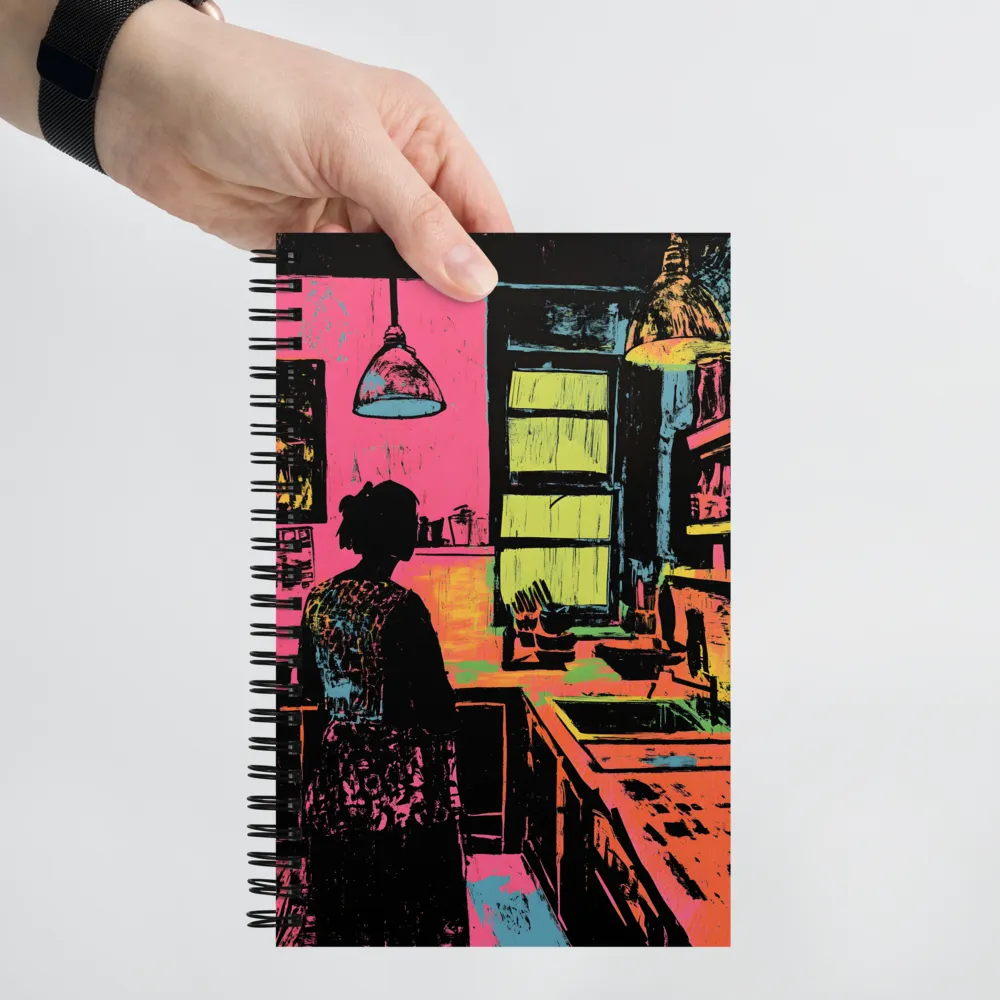 Neon Kitchen Scene 
 Spiral Notebook | 140 pages