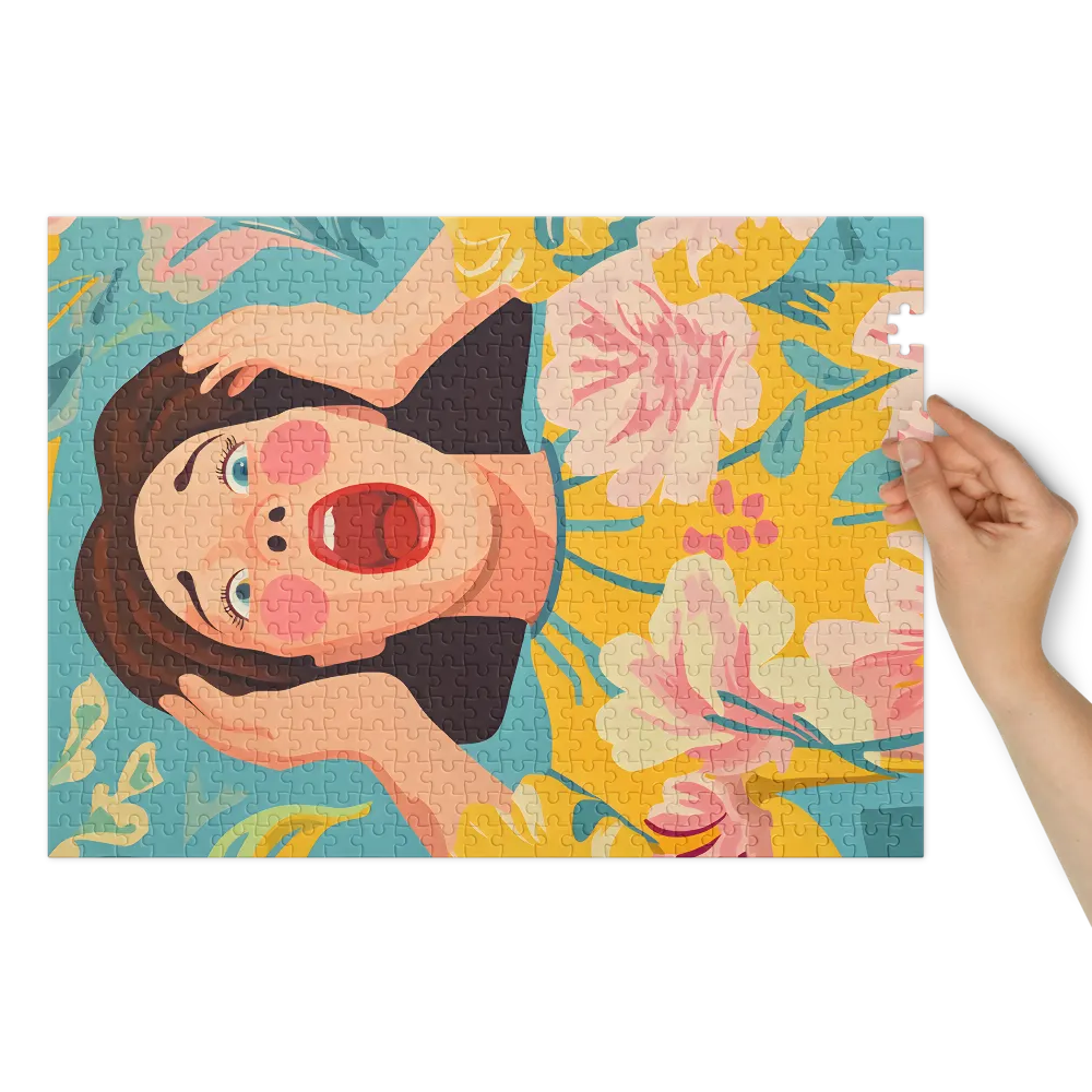 The Floral Scream 
 Jigsaw Puzzle in Tin Box