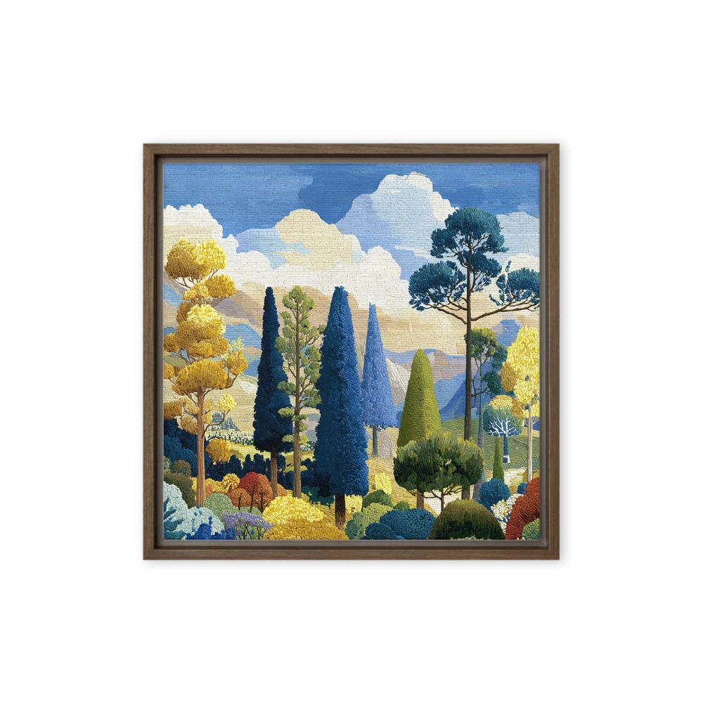 Vibrant Mosaic Landscape | Art Print
