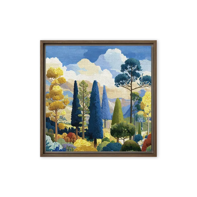 Vibrant Mosaic Landscape | Art Print
