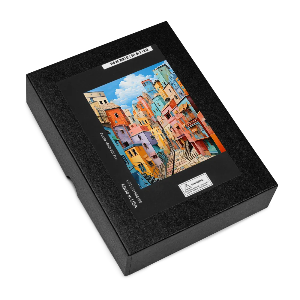 Mediterranean Hillside City 
 Jigsaw Puzzle