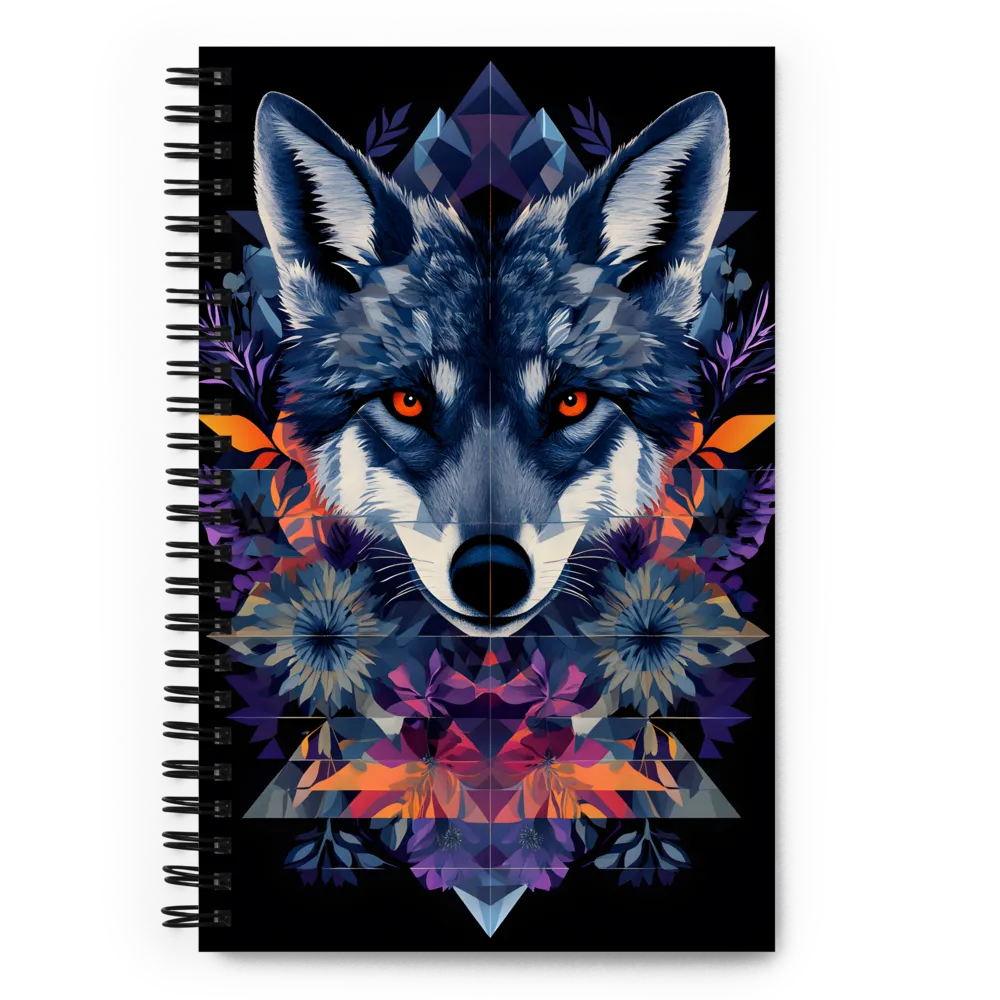 Geometric Wolf Portrait 
 Spiral Notebook | 140 pages