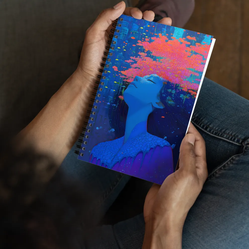 Beneath the Ethereal Bloom 
 Spiral Notebook | 140 pages