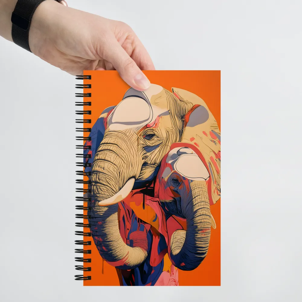 Vibrant Graphic Elephants 
 Spiral Notebook | 140 pages