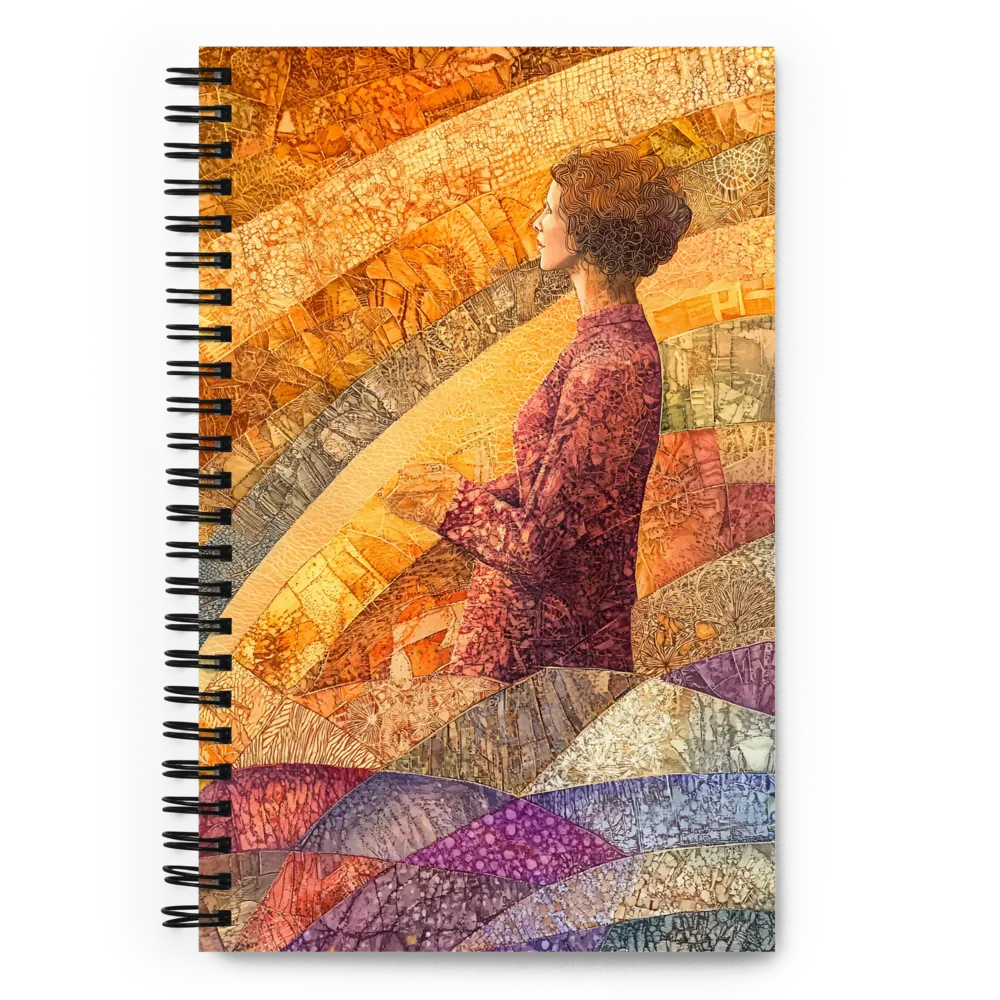 Contemplative Patchwork Profile 
 Spiral Notebook | 140 pages