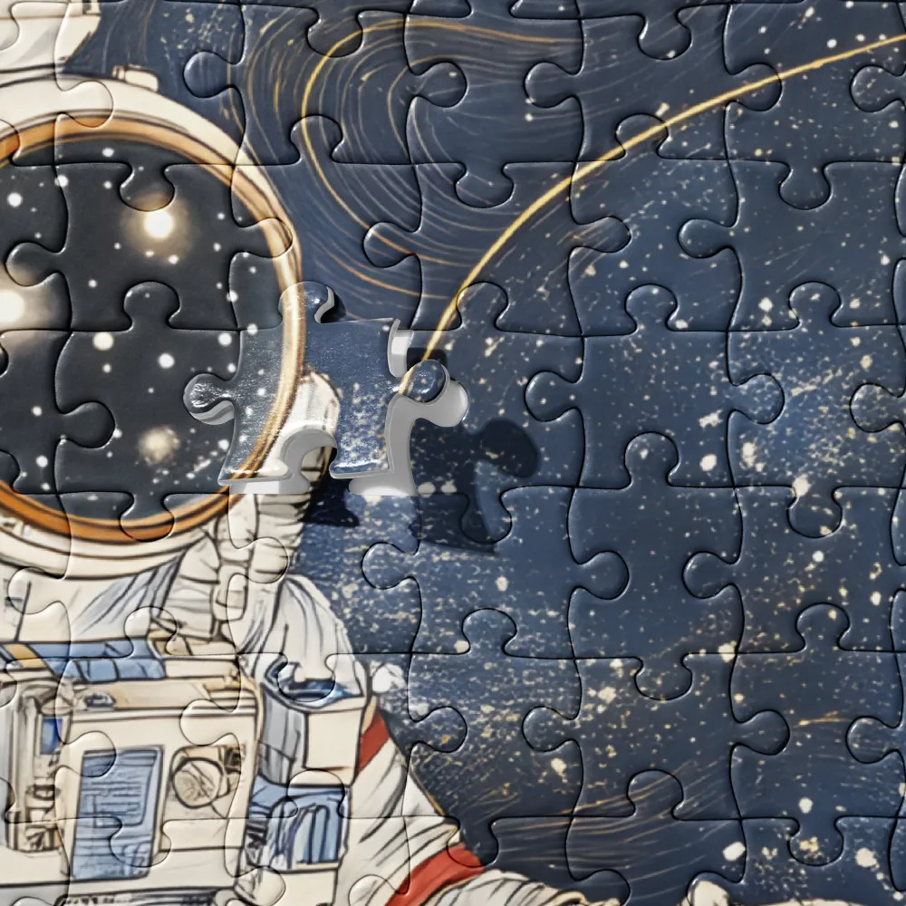 Astronaut's Cosmic Journey 
 Jigsaw Puzzle
