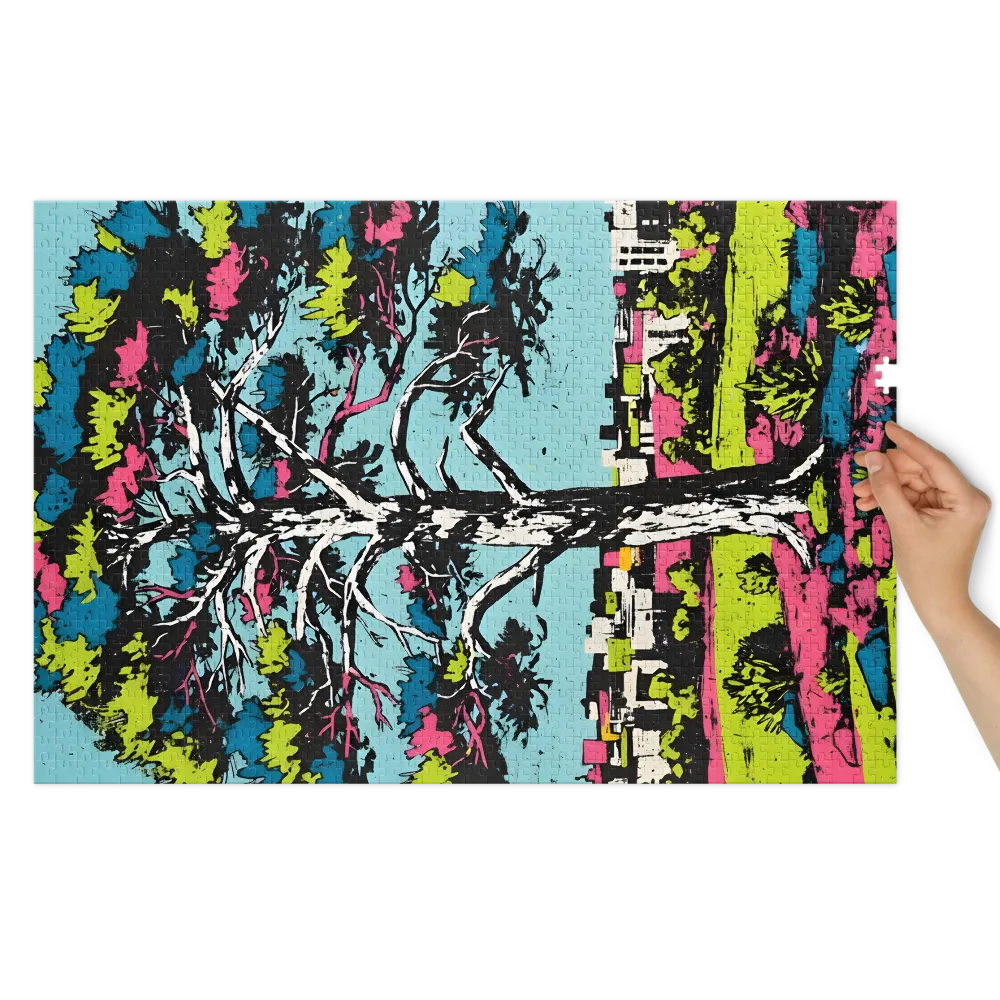 Neon City Pine | Jigsaw Puzzles