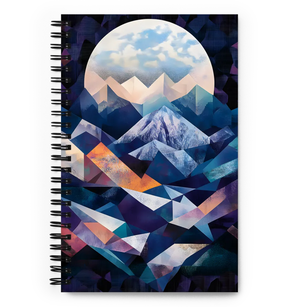 Lunar Peaks Geometric Abstraction 
 Spiral Notebook | 140 pages