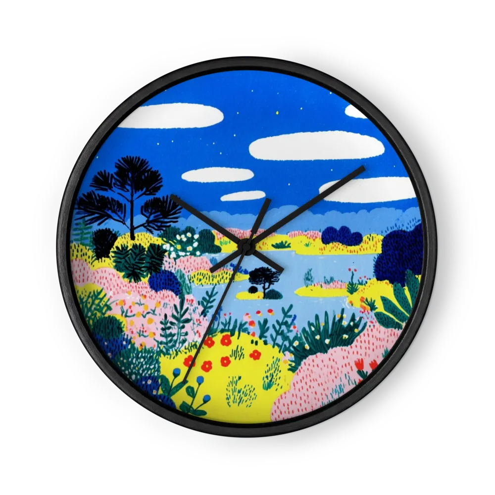 Vibrant Meadow Lake | Wall Clock
