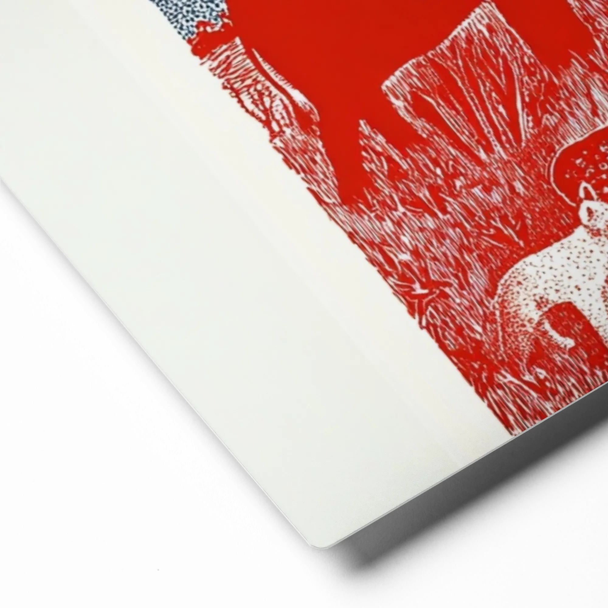 Red Forest Gathering 
 Poster with White Frame | 12″x 12″
