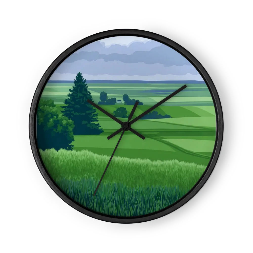 Rolling Green Fields | Wall Clock