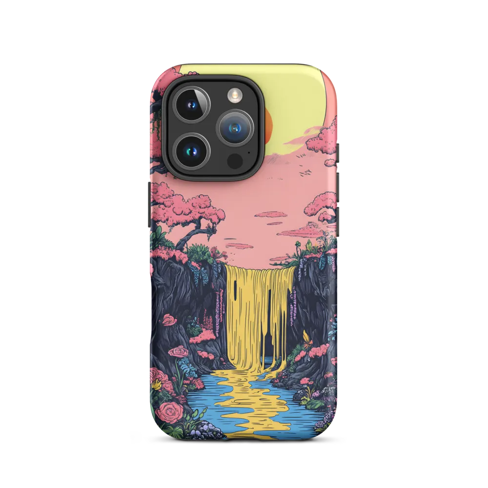 Illustrative Waterfall Landscape | Phone Case