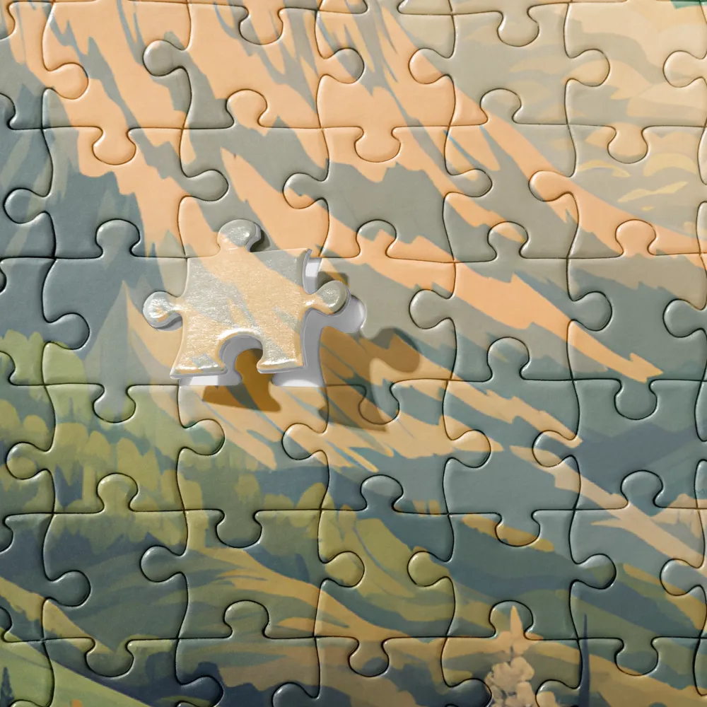 Tranquil Mountain Vista 
 Jigsaw Puzzle