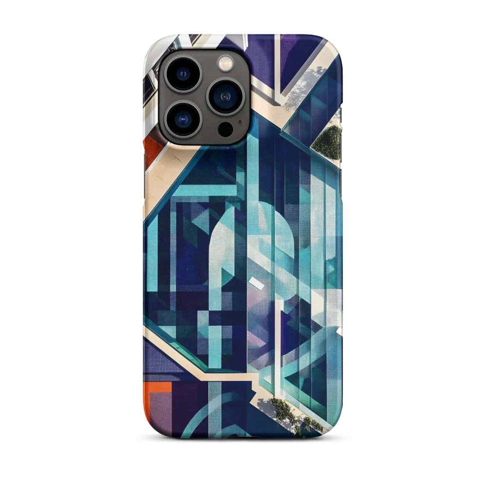 Geometric Aerial View of a Swimming Pool | Phone Case
