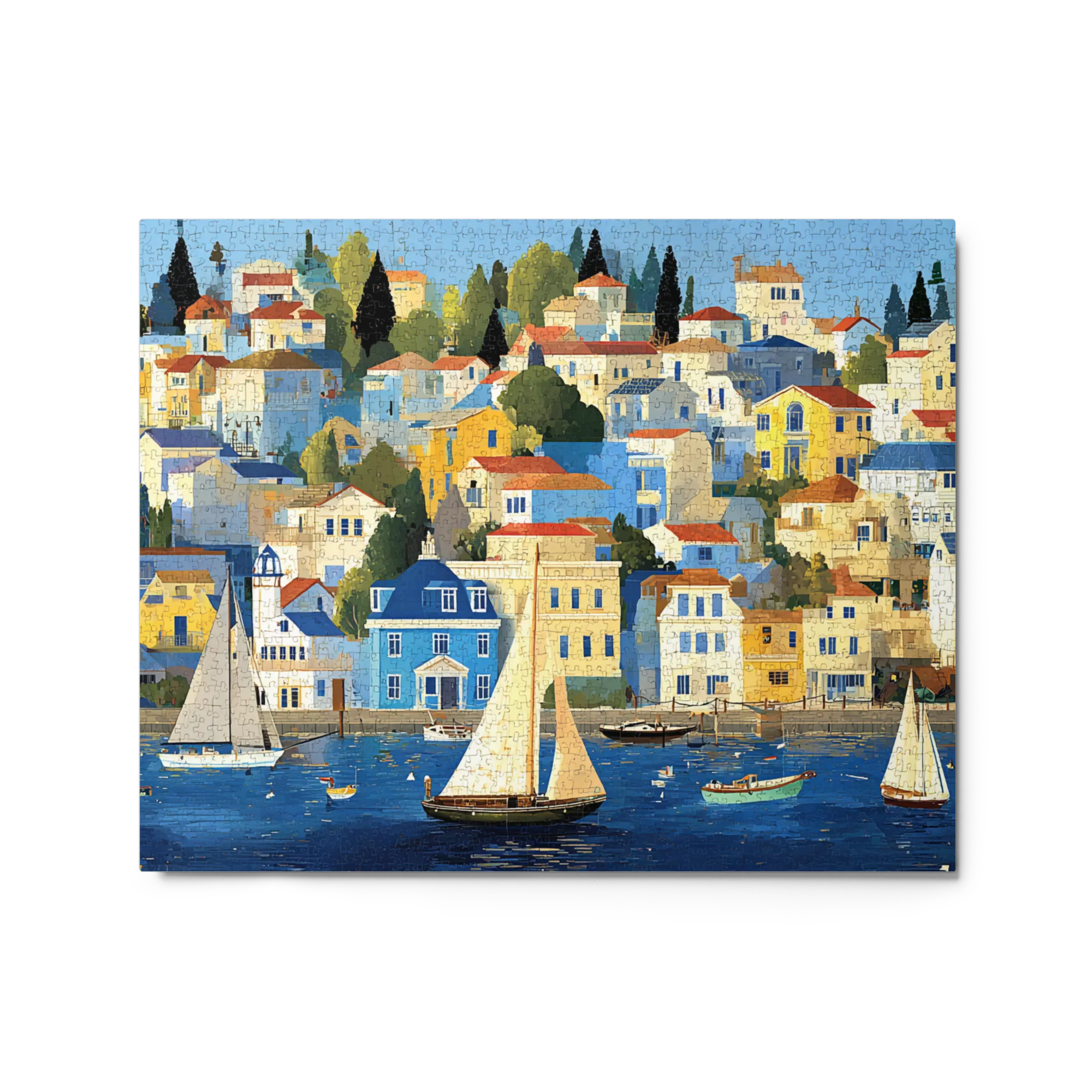 Sailing the Azure Coast | Art Print