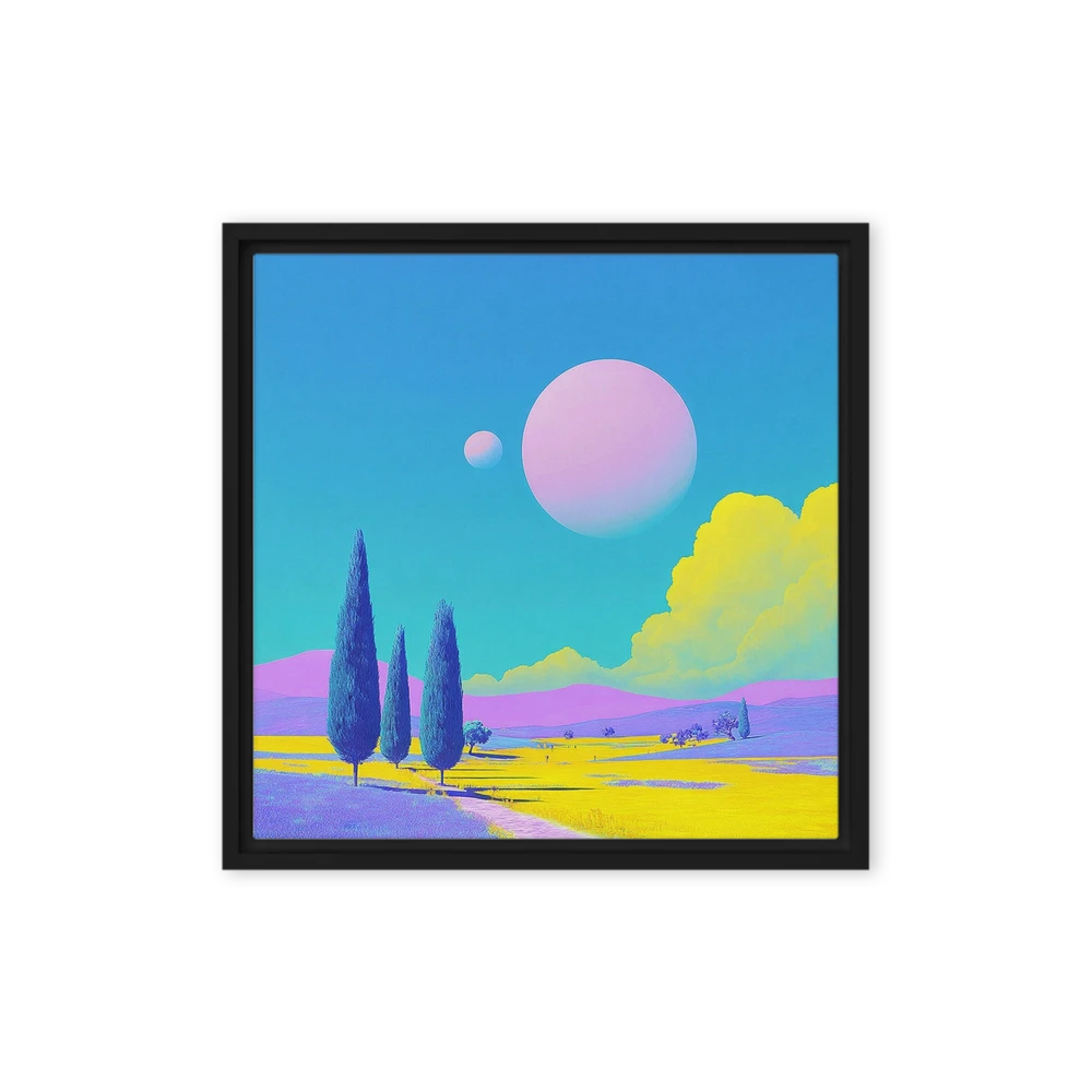 Twin Moons over Tuscan Hills | Art Print