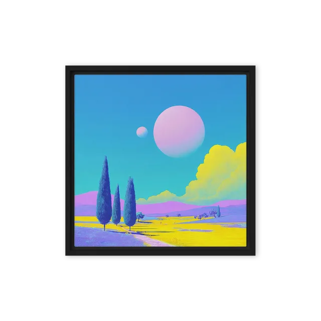 Twin Moons over Tuscan Hills | Art Print