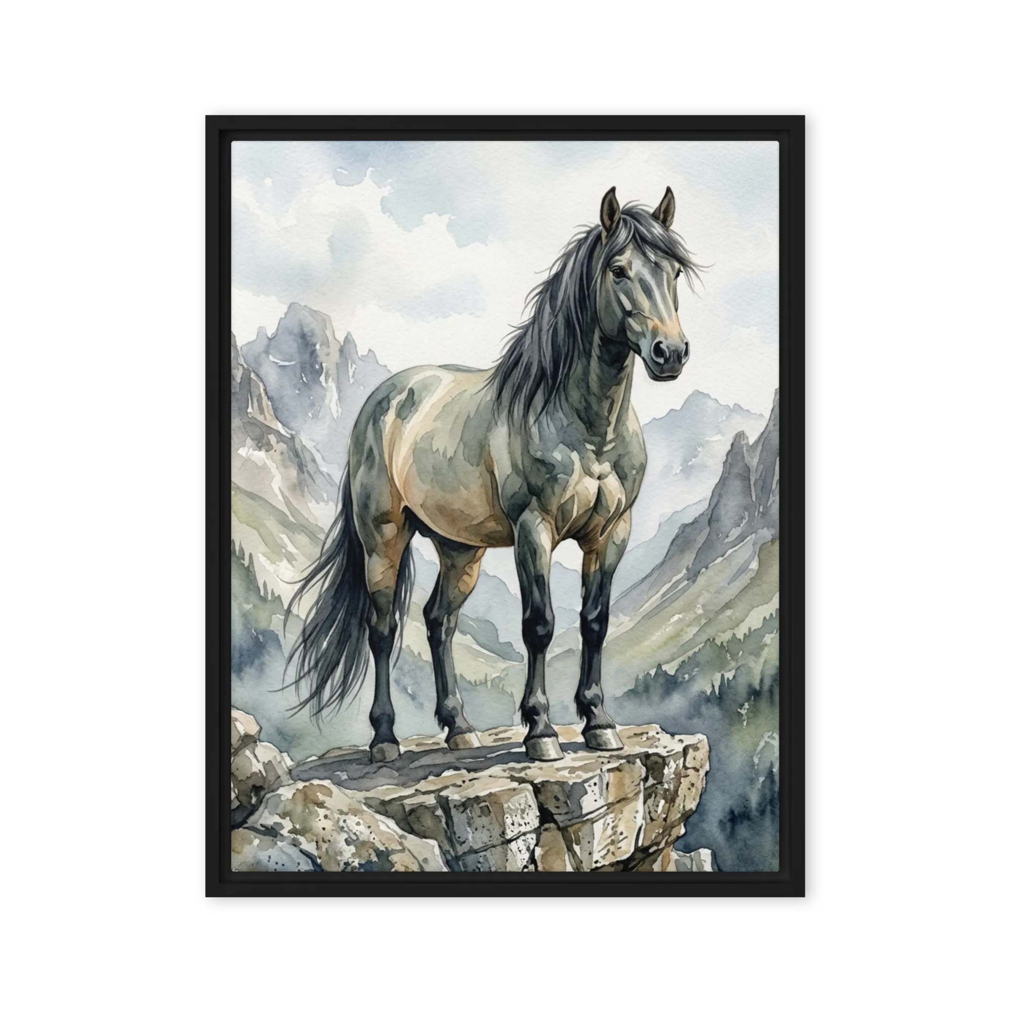 Sentinel of the Peaks 
 Poster with White Frame | 12″x 16″