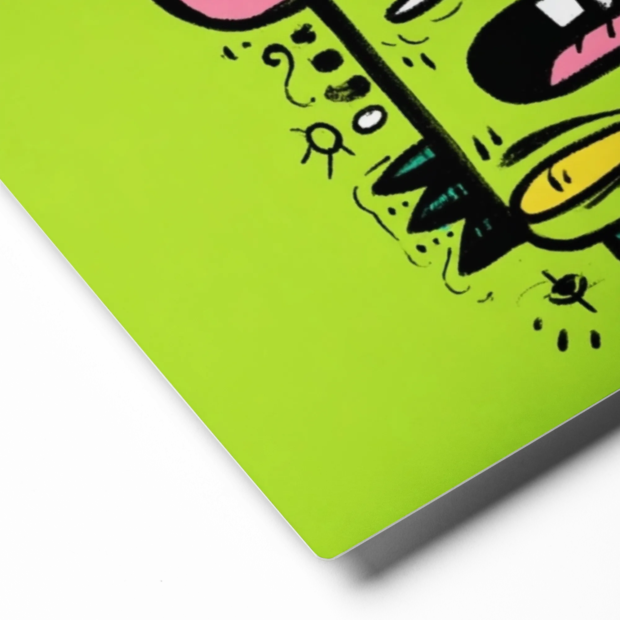 The Lime Green Goblin 
 Canvas | 8″x 8″