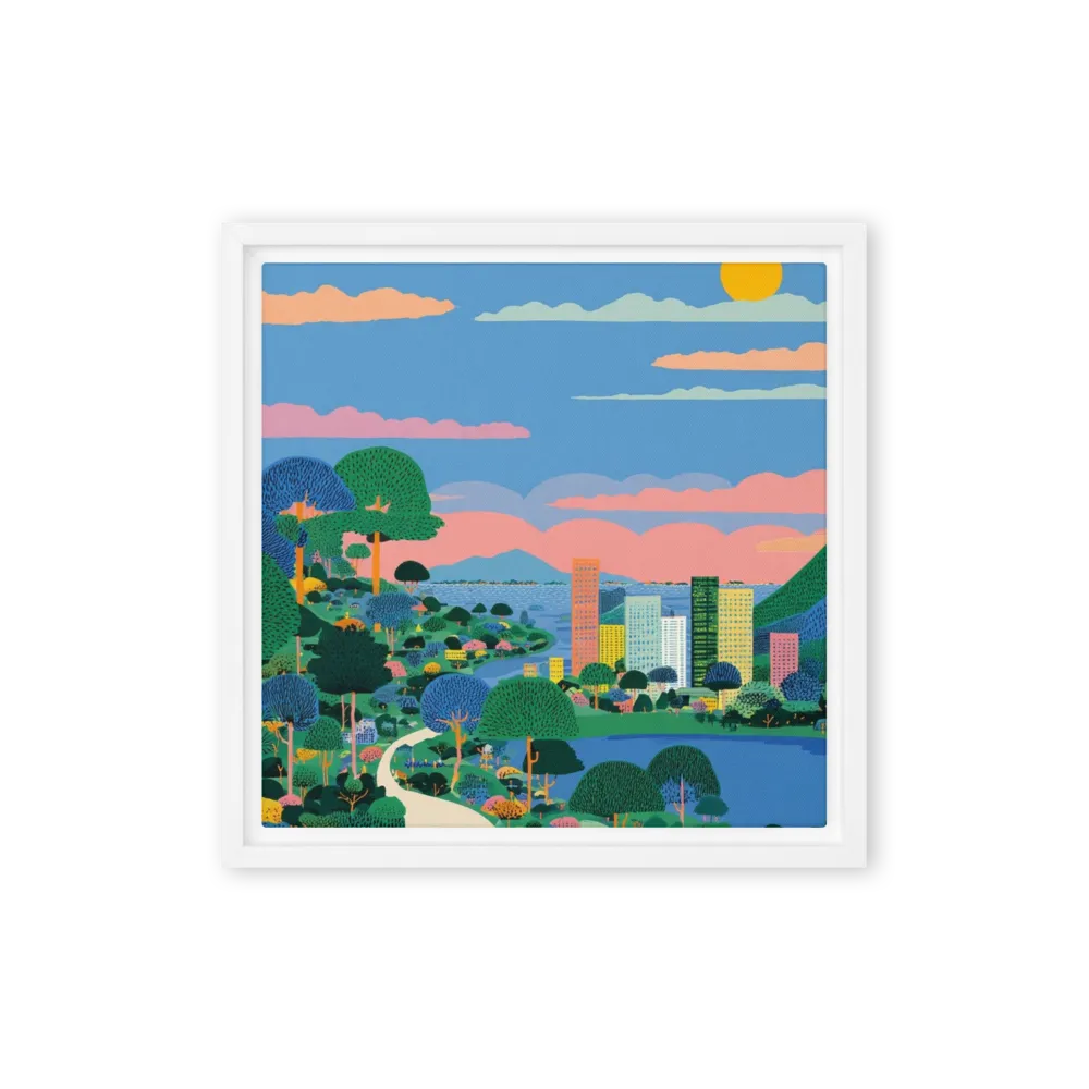 Metropolis by the Lake 
 Canvas | 8″x 8″