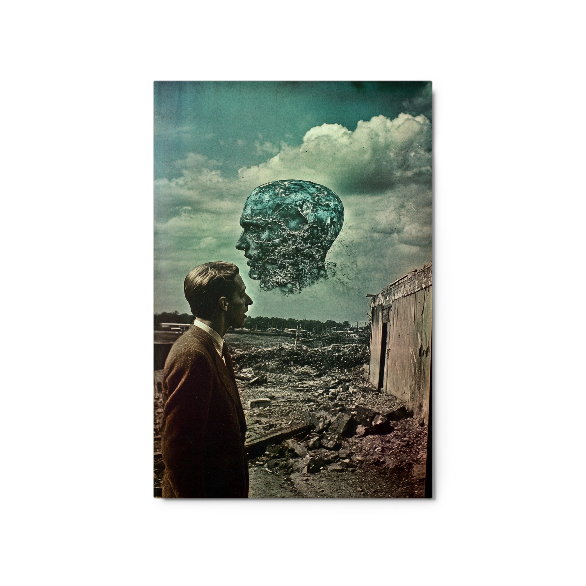 Surreal Man with Floating Head