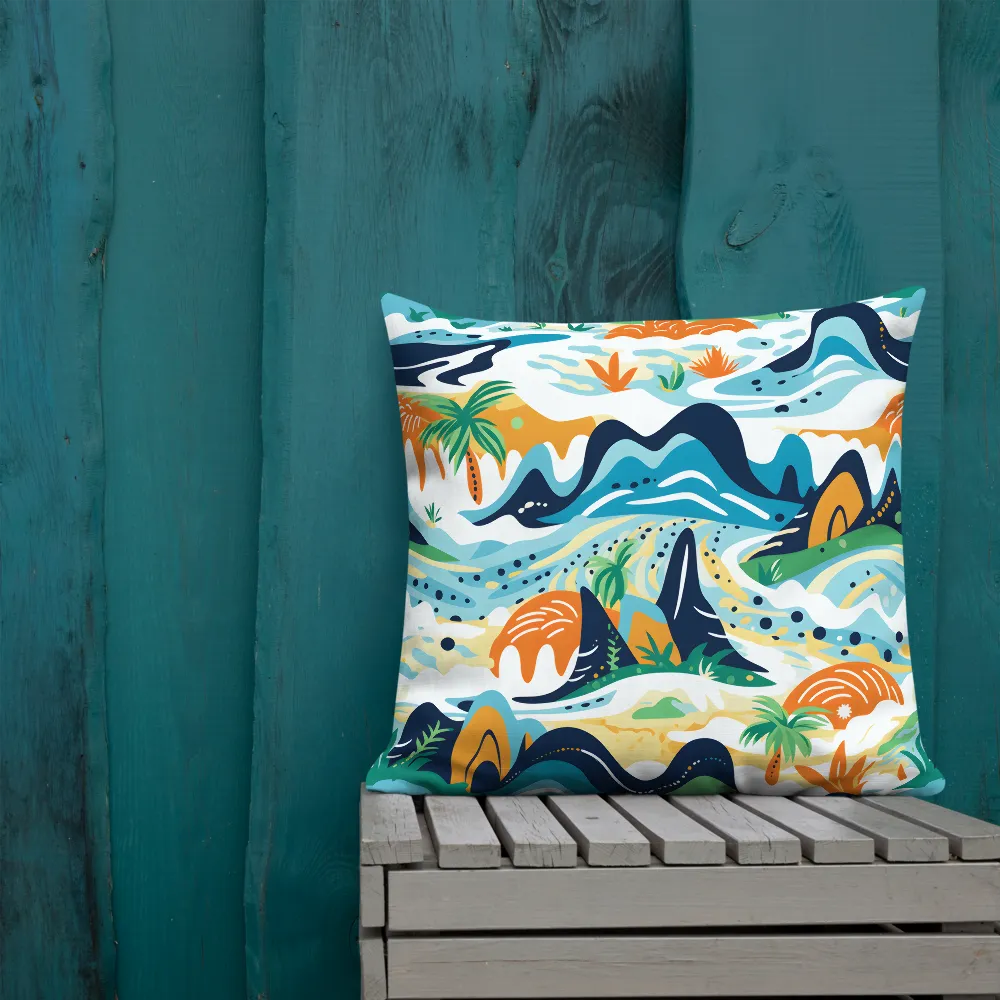 Vibrant Landscape Throw Pillow