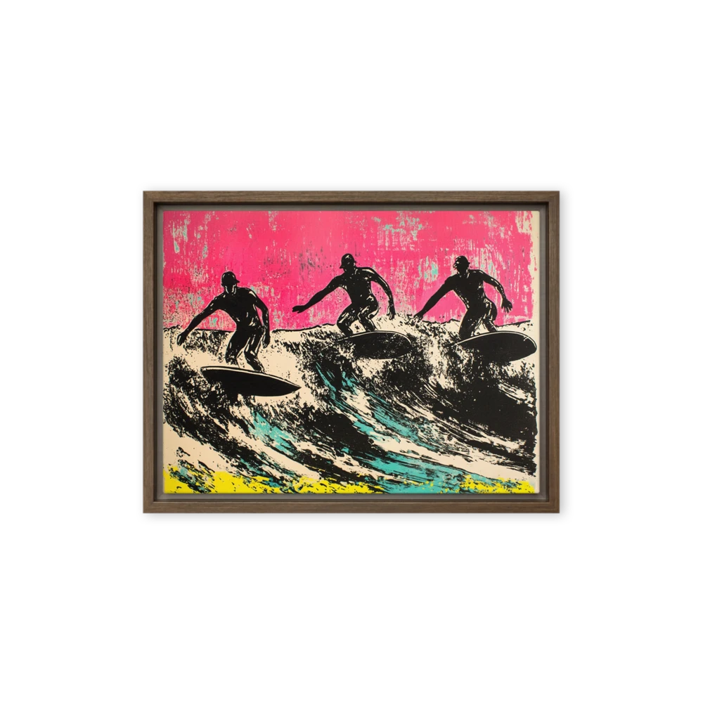 Triple Wave Surfers | Art Print