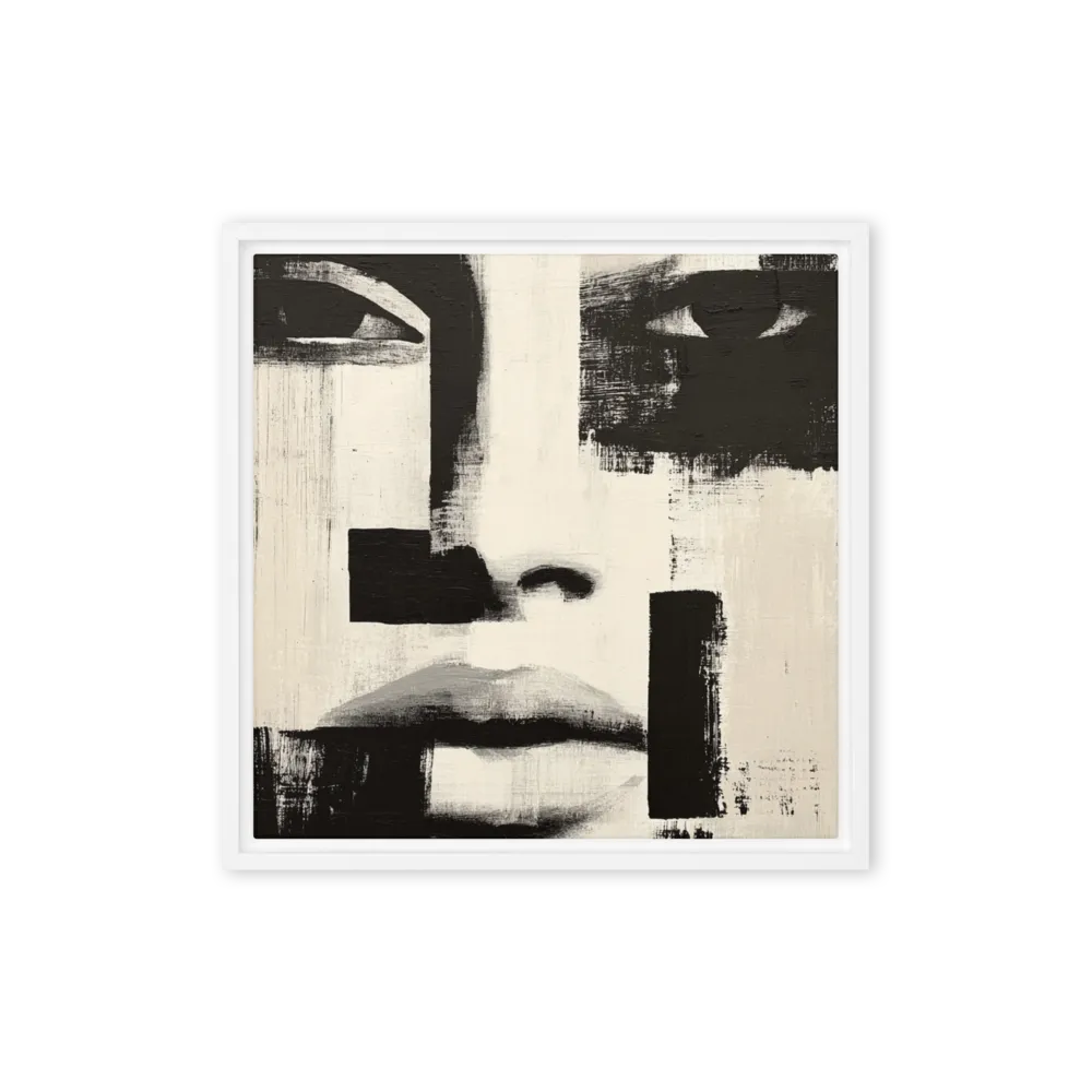 Monochromatic Gaze 
 Poster with Red oak Frame | 12″x 12″