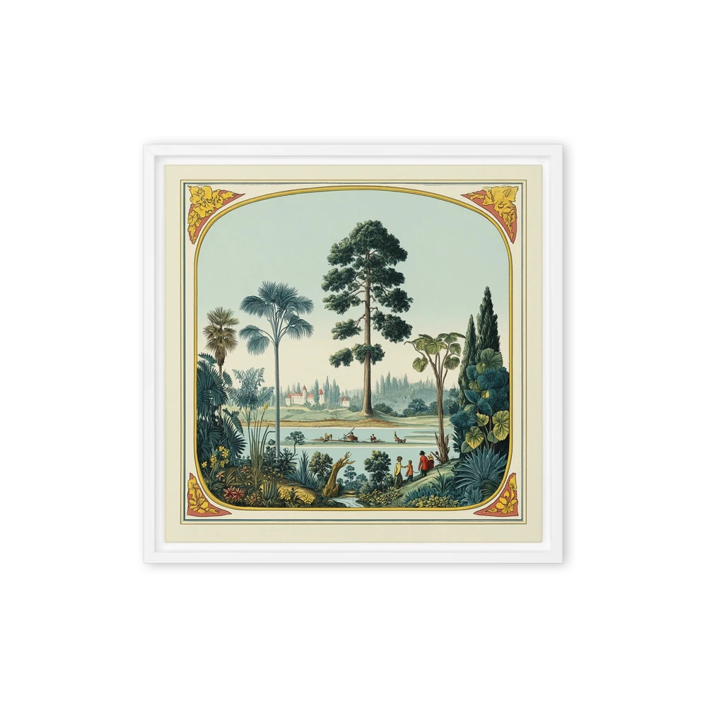 Botanical River Landscape | Art Print