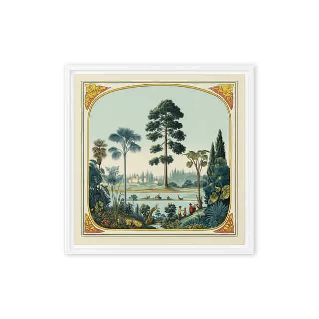 Botanical River Landscape | Art Print