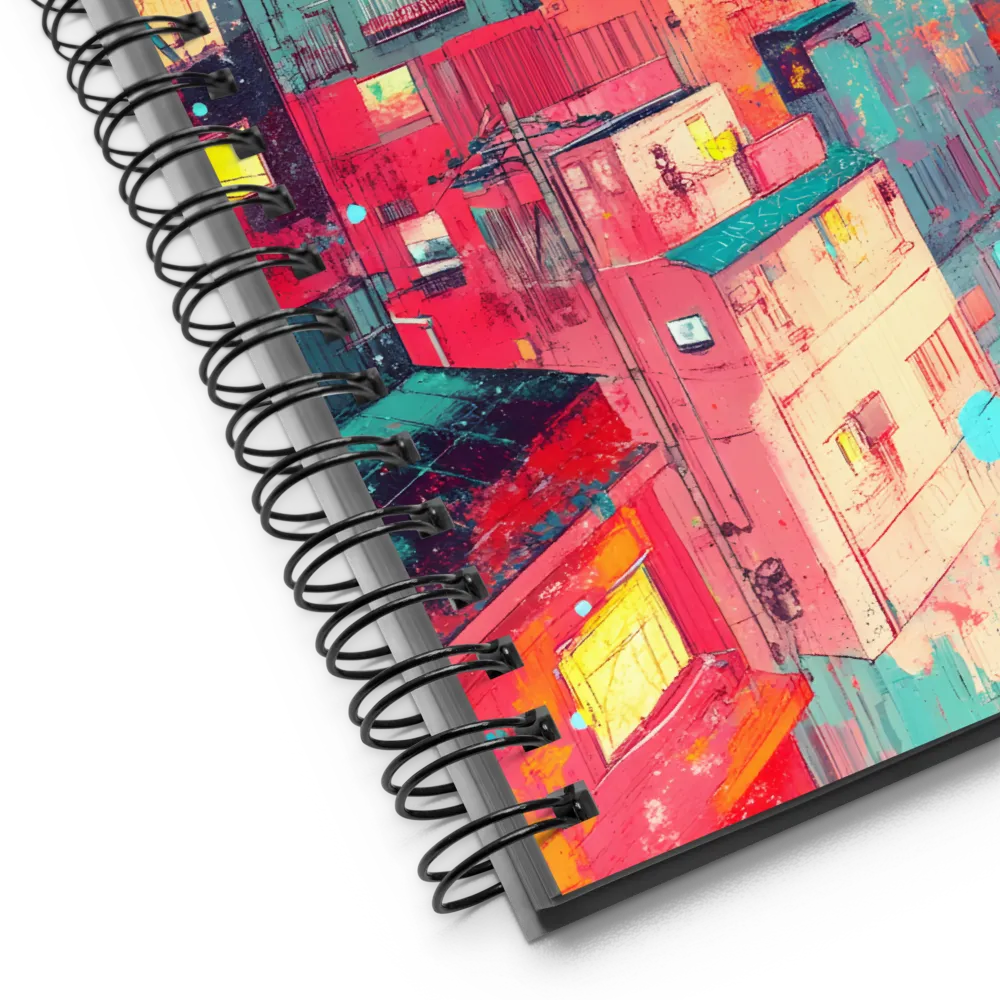 Vibrant Cityscape Cascade 
 Spiral Notebook | 140 pages