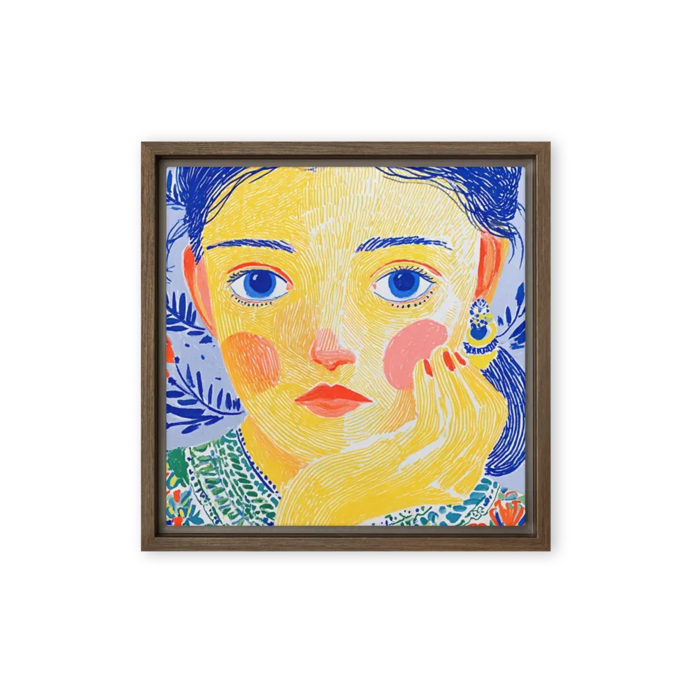 Thoughtful Muse 
 Poster with White Frame | 10″x 10″